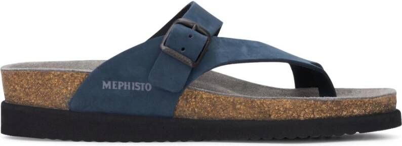 mephisto Flat Sandals Blauw Dames