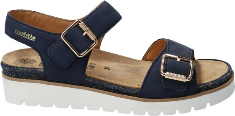 mephisto Flat Sandals Blauw Dames