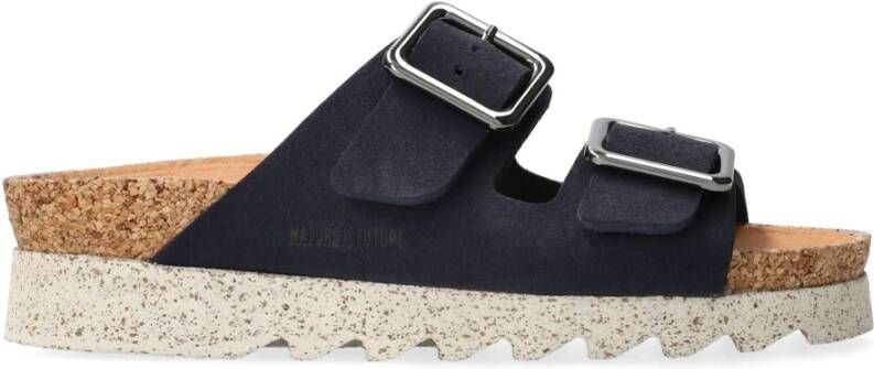 mephisto Flat Sandals Blue Dames