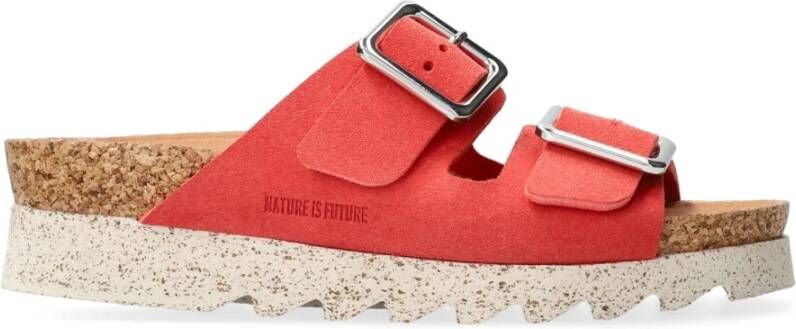 mephisto Flat Sandals Red Dames