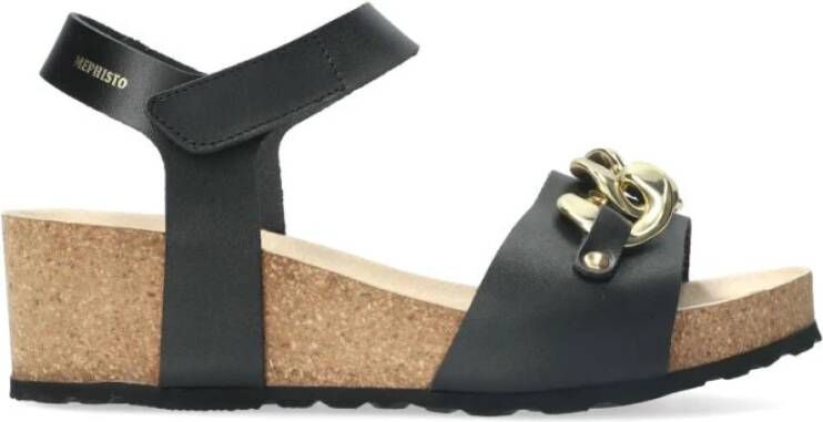 mephisto Flat Sandals Zwart Dames