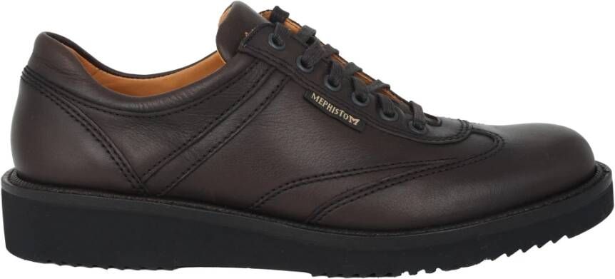 Mephisto Handgemaakte veterschoen donkerbruin Brown Heren