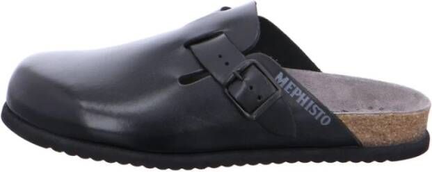 mephisto Heren Leren Sandalen Black Heren