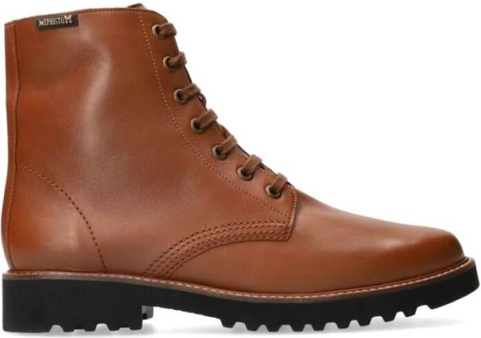 mephisto Klassieke Leren Enkellaars voor Dames Brown Dames