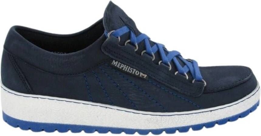 Mephisto Kleurrijke Heren Veterschoen Blue Heren