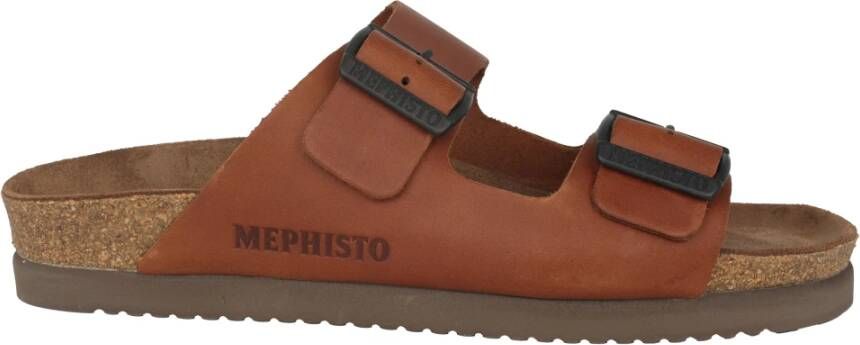 Mephisto Kwaliteit heren slide sandaal Brown Heren