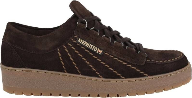 Mephisto Regenboog Veterschoen Donkerbruin Brown Heren