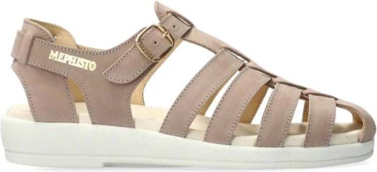 mephisto Retro damesandaal met schokabsorberende technologie Beige Dames