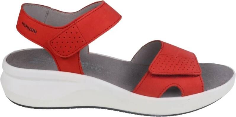 mephisto Rode Slip-On Sandaal met Soft-Air Middenzool Red Dames