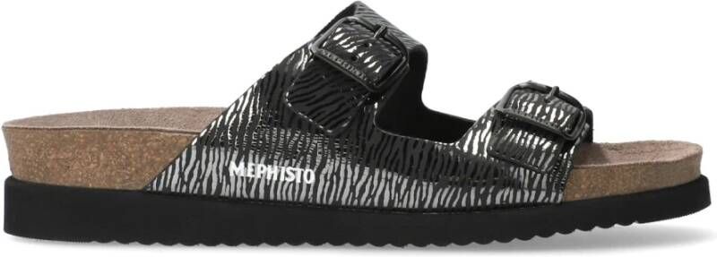 Mephisto Zwarte Patent Dames Sandaal Harmony Black Dames