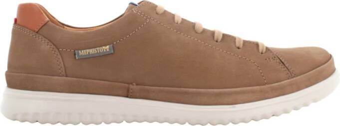 Mephisto Taupe Sneakers voor Mannen Beige Heren