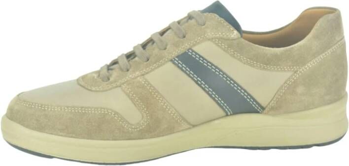 Mephisto Sportieve Taupe Combinatie Sneakers Beige Heren