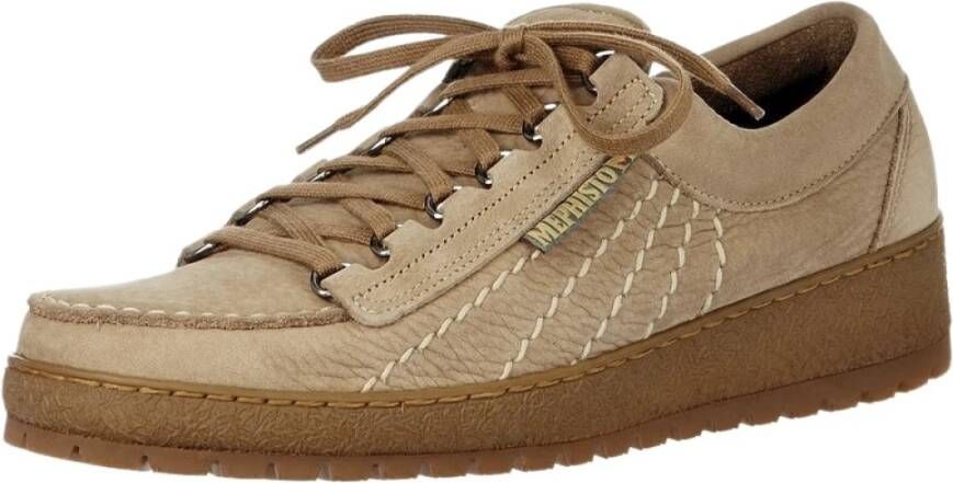 mephisto Stijlvolle Veterschoen voor Heren Beige Heren