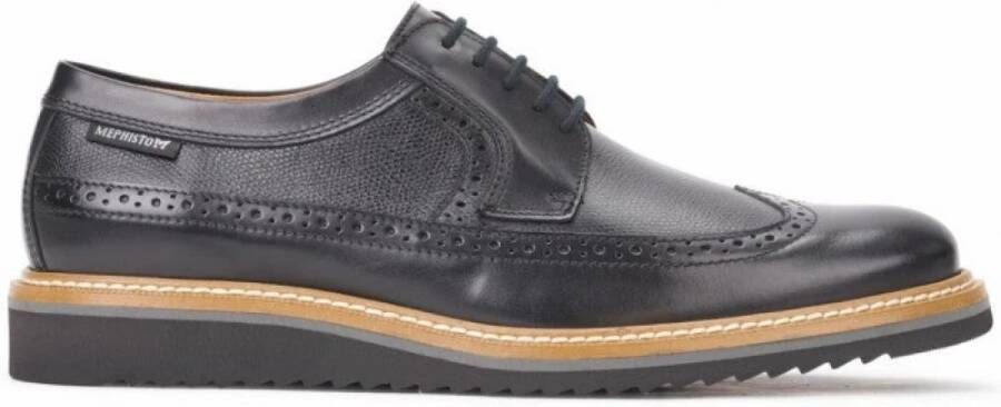 mephisto Stijlvolle Veterschoen voor Heren Black Heren