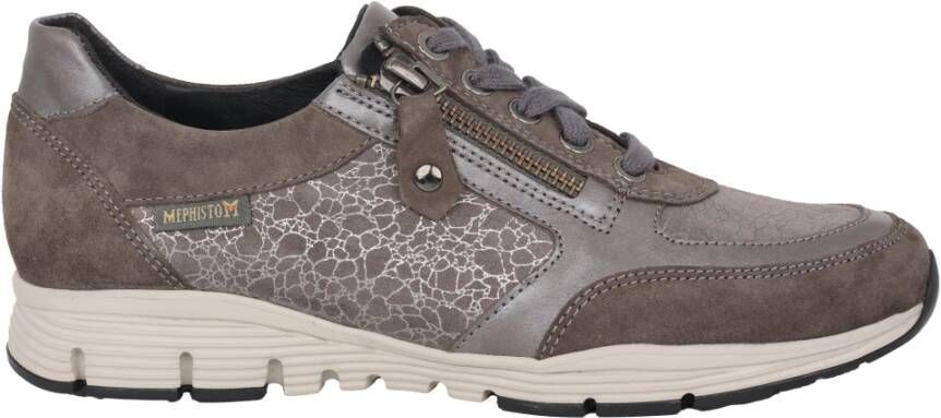 mephisto Taupe Damessneaker Stijlvol en veelzijdig Gray Dames