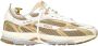 Mercer Amsterdam Elegante witte sneaker met gouden en zilveren accenten Beige Dames - Thumbnail 6