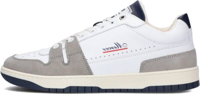 Mercer Amsterdam Lage Top Witte Leren Sneakers White Heren