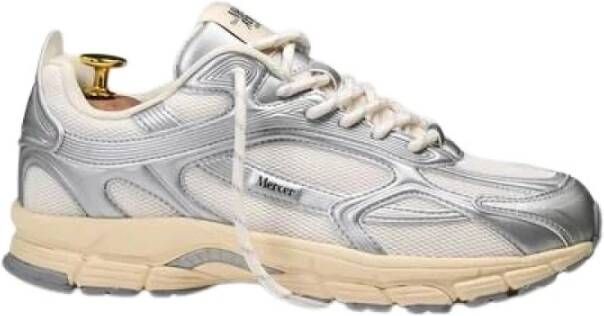 Mercer Amsterdam Mercer Re-Run High Frequency silver Zilver Mesh Lage sneakers Dames