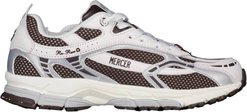 Mercer Amsterdam Witte Zilveren Sneakers Re-Run Stijl Multicolor Dames