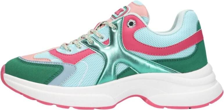 Mexx Lage sneakers Loyce groen leer Multicolor Dames