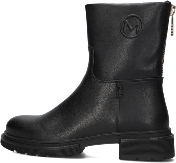 Mexx Stijlvolle Zwarte Chunky Sole Enkellaarzen Black Dames