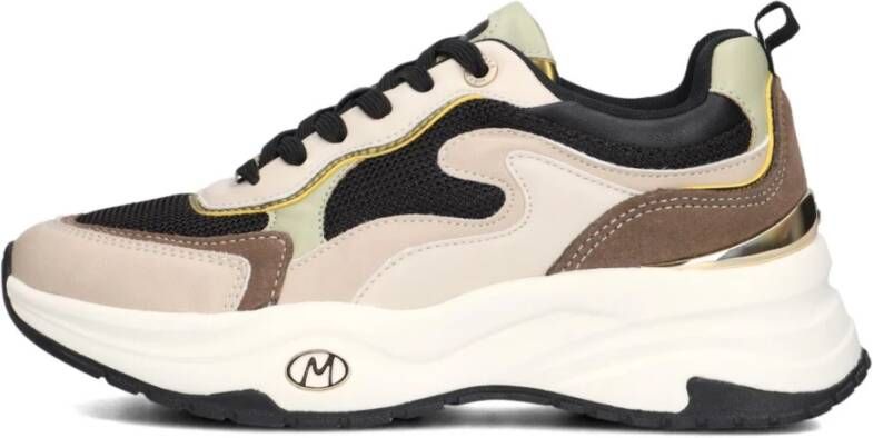 Mexx Stijlvolle zwarte sneakers met gouden details Multicolor Dames