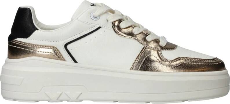 Mexx Witte Nemo Sneaker met Gouden Details Multicolor Dames