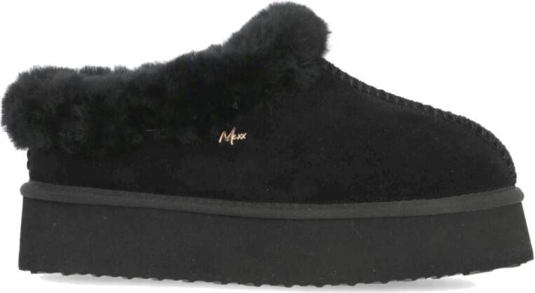 Mexx Zwarte Binnenslippers voor Vrouwen Black Dames