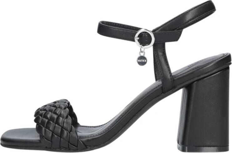 Mexx Zwarte Leren Sandalen Jools Black Dames