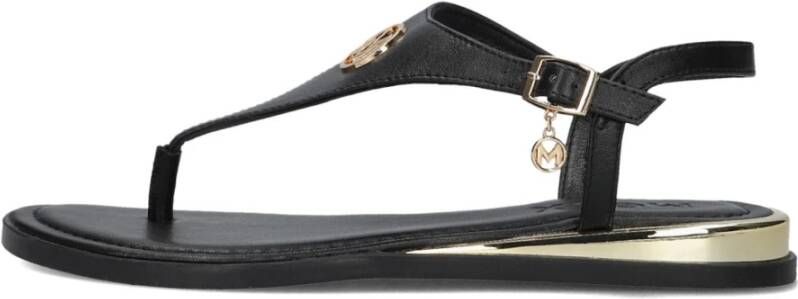 Mexx Zwarte Leren Sandalen Nyobi Stijl Black Dames