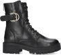 Mexx Haney Veterboots Laarzen Met Veters Dames Zwart - Thumbnail 3