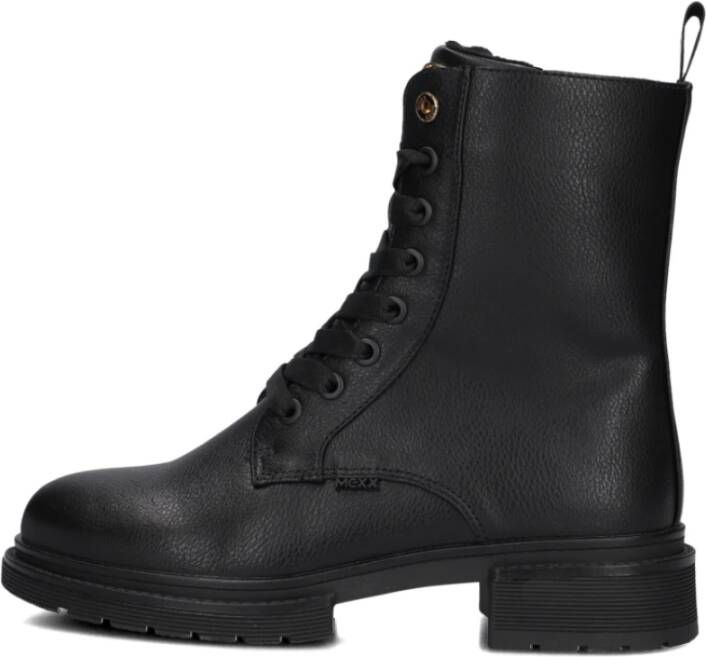 Mexx Zwarte Veterschoenen Holea Glad Black Dames