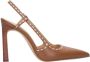 Michael Kors Alora High Sling Leren Pumps Bruin Brown Dames - Thumbnail 1