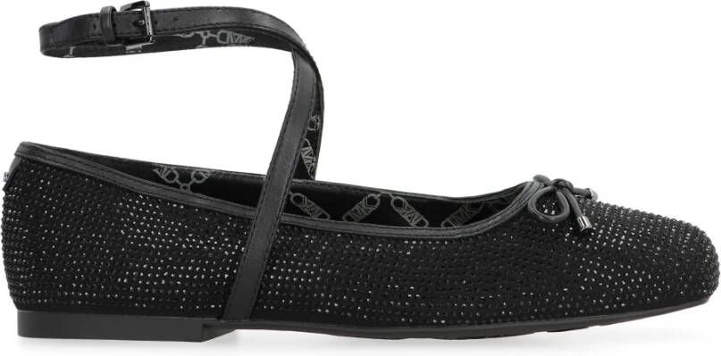 Michael Kors Balletflats met Strass en Enkelband Black Dames