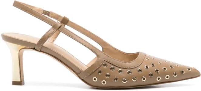 Michael Kors Beige Ballerina Schoenen voor Vrouwen Beige Dames