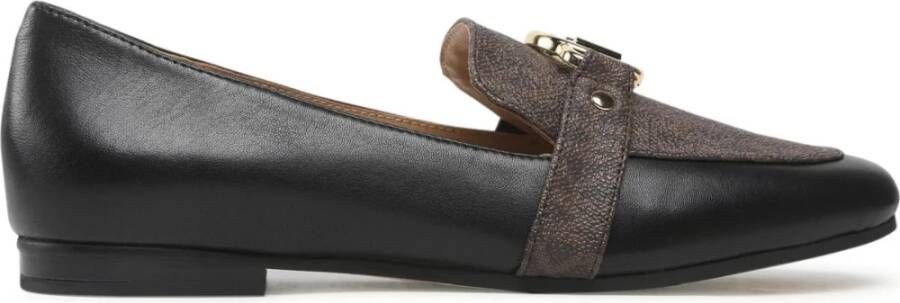 Michael Kors Rory Leder Loafer met Logo Brown Dames