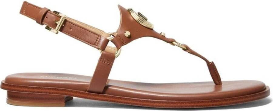 Michael Kors Bruine Thong Platte Sandalen Brown Dames