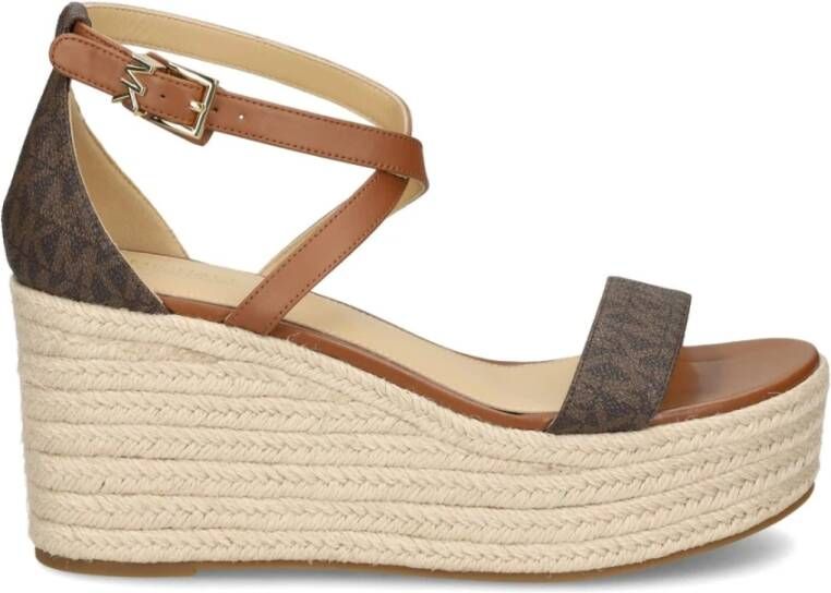 Michael Kors Bruine Wedge Espadrilles voor Vrouwen Brown Dames