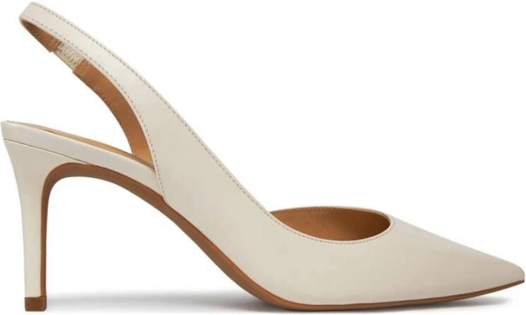 Michael Kors Elegante Decollete Hoge Hakken Schoenen Beige Dames