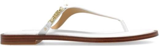 Michael Kors Witte Daniella Thong Slide Sandaal White Dames