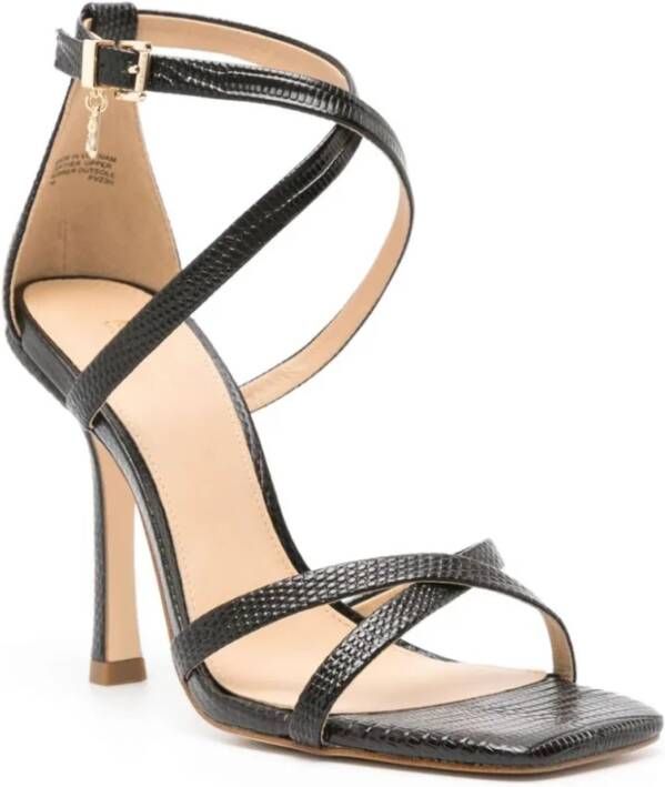 Michael Kors Strappy Zwarte Hakken Sandaal Black Dames