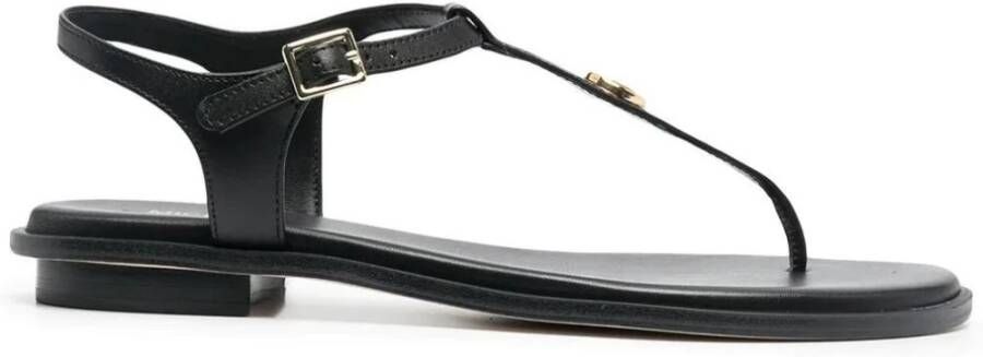 Michael Kors Zwarte platte sandalen Black Dames