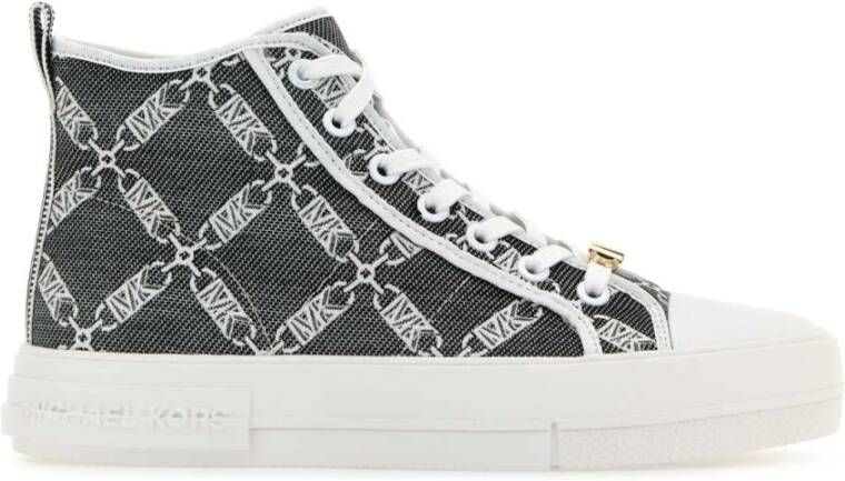 Michael Kors Geborduurde canvas sneakers Gray Dames