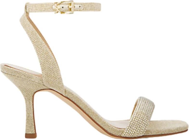 Michael Kors Gouden Glitter Hoge Hak Sandaal Yellow Dames