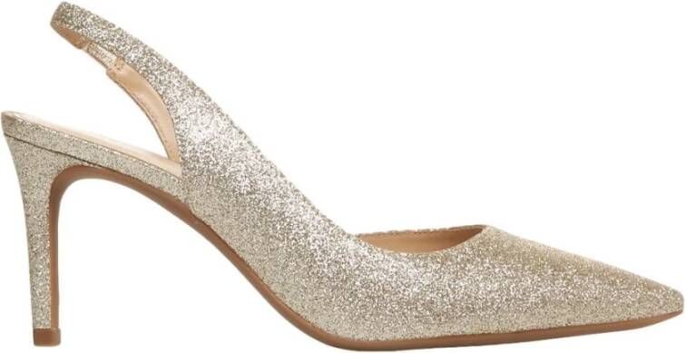 Michael Kors Gouden Glitter Slingback Pump Yellow Dames