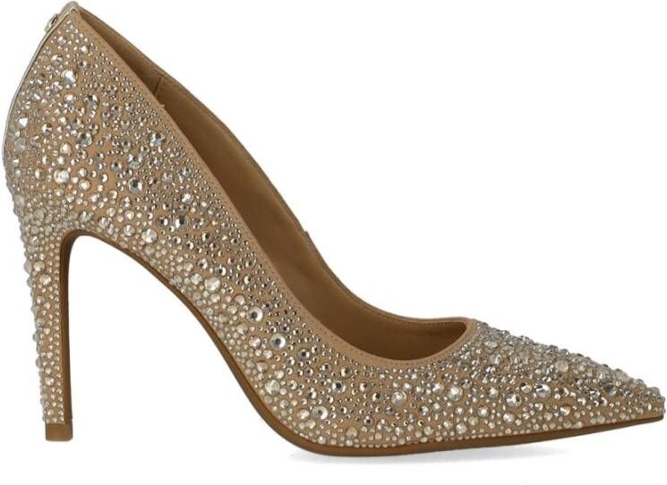 Michael Kors Gouden Rhinestone Alina Flex Hoge Pumps Yellow Dames