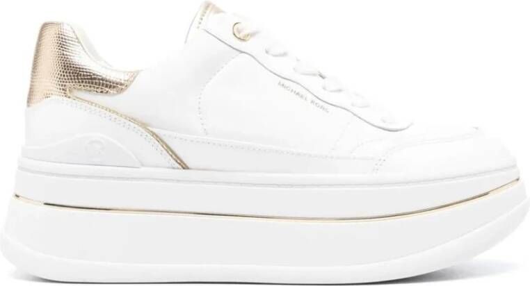 Michael Kors Gouden Vetersneakers White Dames