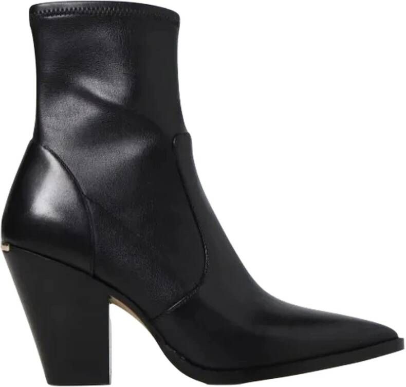 Michael Kors Zwarte Dover Heeled Bootie Enkellaarzen Black Dames