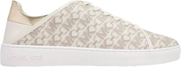 Michael Kors Jenny Lace Up Sneakers Vanilla Beige Dames