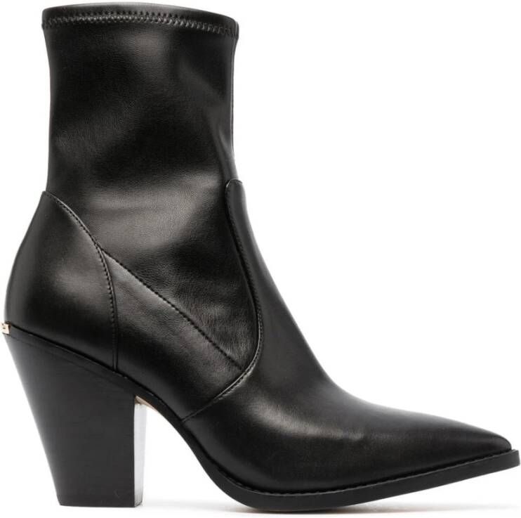 Michael Kors Zwarte Dover Heeled Bootie Enkellaarzen Black Dames